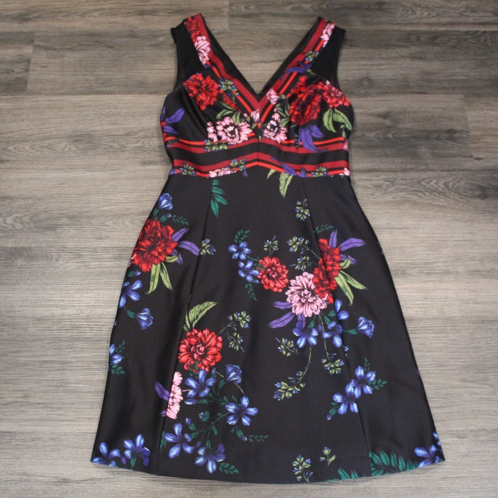 Guess Los Angeles Floral Print Fit &‎ Flare Dress